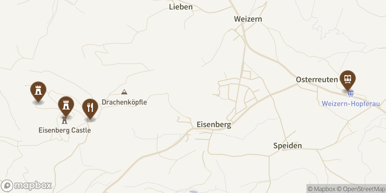 map of the Eisenberg Castle Ruins