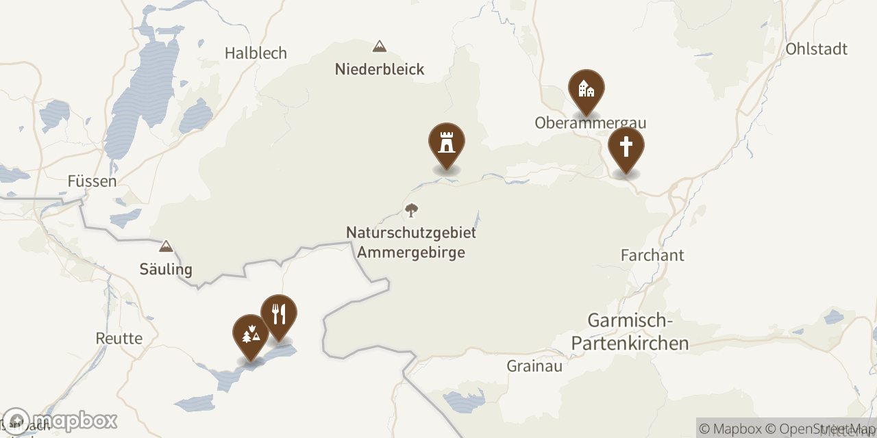 map of the best driving road in Germany