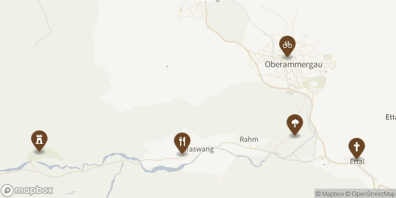 map of Linderhof Palace bike tour