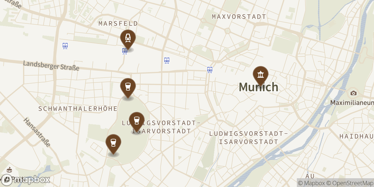 map of Munich Oktoberfest