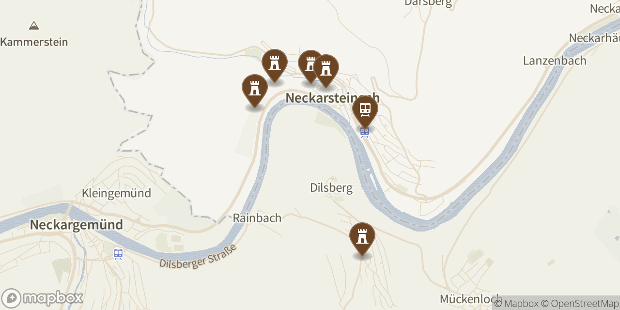 map of Neckarsteinach Castle Trail
