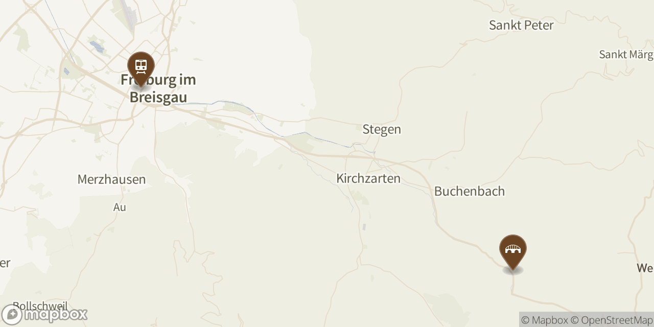 map of Ravenna Gorge Christmas Market