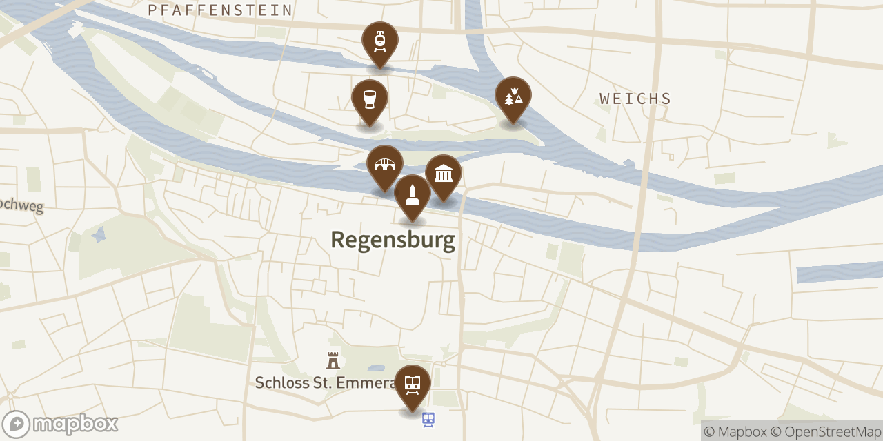 map of Regensburg