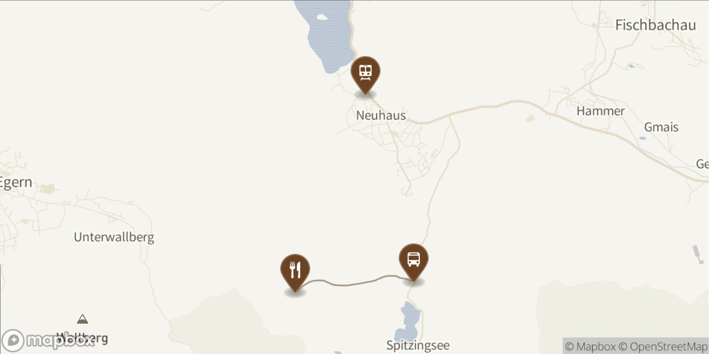 map of sledding route