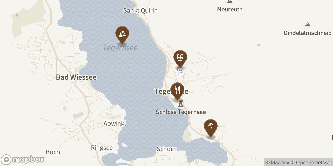 map of Tegernsee Lake